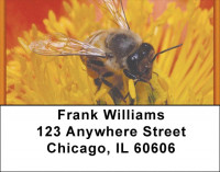 Bees On Flowers Address Labels | LBZANK-18