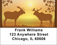 Deer Sunset Silhouettes Address Labels | LBZANK-29