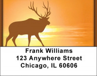 Deer Sunset Silhouettes Address Labels | LBZANK-29