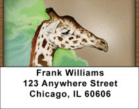 Giraffe Watercolor Portrait Address Labels | LBZANK-43
