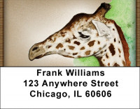 Giraffe Watercolor Portrait Address Labels | LBZANK-43