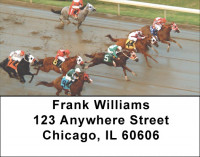 Racing The Ponies Address Labels | LBZANK-50