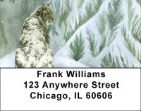 Big Cat In Winter Address Labels | LBZANK-67