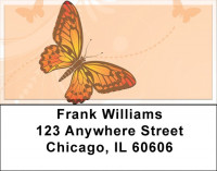 Filigree With Colorful Monarch Butterfly Address Labels | LBZANK-70
