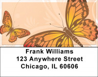 Filigree With Colorful Monarch Butterfly Address Labels | LBZANK-70