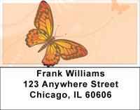 Filigree With Colorful Monarch Butterfly Address Labels | LBZANK-70