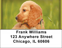 Cocker Spaniel Puppies Address Labels | LBZDOG-06