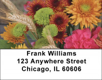 Colorful Fall Mums Address Labels | LBZFLO-31