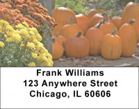Colorful Fall Mums Address Labels | LBZFLO-31