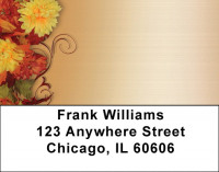 Fall Mums In Bloom Address Labels | LBZFLO-33