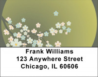 Oriental Inspired Cherry Branch Address Labels | LBZFLO-59