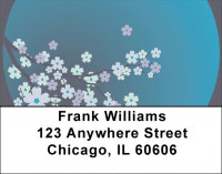 Oriental Inspired Cherry Branch Address Labels | LBZFLO-59