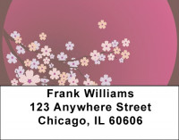 Oriental Inspired Cherry Branch Address Labels | LBZFLO-59