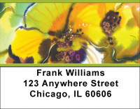Golden Watercolor Orchids Address Labels | LBZFLO-73