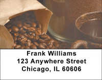 Vintage Coffee Address Labels | LBZFOD-15