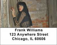 Female Vampire In Gothic Castle Address Labels | LBZFUN-09