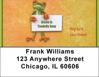 Hop To It... Live Green Address Labels | LBZFUN-40