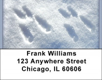 Animal Prints in the Snow Address Labels | LBZGEO-30