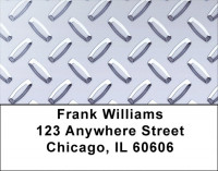 Diamond Plate Multi-Color Address Labels | LBZGEP-02