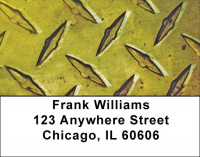 Diamond Plate Multi-Color Address Labels | LBZGEP-02