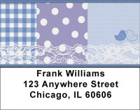 Bird Table Cloth Address Labels | LBZGEP-03