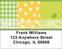 Bird Table Cloth Address Labels | LBZGEP-03