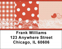 Bird Table Cloth Address Labels | LBZGEP-03