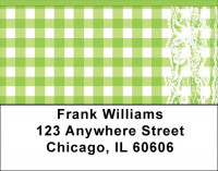 Brown Table Cloth Address Labels | LBZGEP-04