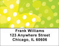 Dotted Yellow Butterflies Address Labels | LBZGEP-12