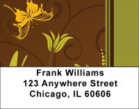 Fall Filigree Stripes Address Labels | LBZGEP-13