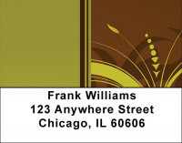 Fall Filigree Stripes Address Labels | LBZGEP-13