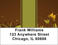 Fall Filigree Stripes Address Labels | LBZGEP-13