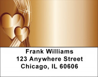 Heart Of Gold Address Labels | LBZGEP-21