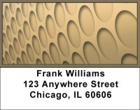 Taupe Circles Address Labels | LBZGEP-25