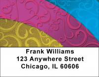 Rainbow Filigree Address Labels | LBZGEP-39
