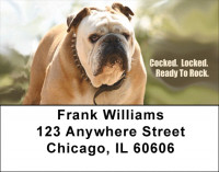 Bulldogs With Marine Attitude Address Labels | LBZMIL-32