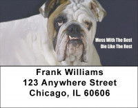 Bulldogs With Marine Attitude Address Labels | LBZMIL-32