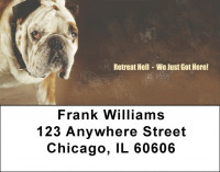 Bulldogs With Marine Attitude Address Labels | LBZMIL-32