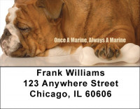 Bulldogs With Marine Attitude No 2 Address Labels | LBZMIL-33