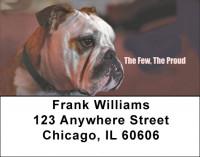 Bulldogs With Marine Attitude No 2 Address Labels | LBZMIL-33