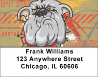 Tough Bulldogs Address Labels | LBZMIL-36
