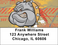 Tough Bulldogs Address Labels | LBZMIL-36