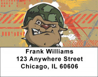 Tough Bulldogs Address Labels | LBZMIL-36