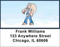 Navy Fun Address Labels | LBZMIL-40