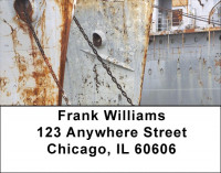 Navy Metals Address Labels | LBZMIL-42