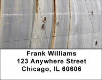 Navy Metals Address Labels | LBZMIL-42