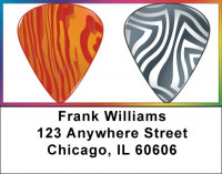 Psychedelic Guitar Pics Address Labels | LBZMUS-09