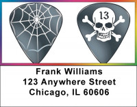 Psychedelic Guitar Pics Address Labels | LBZMUS-09
