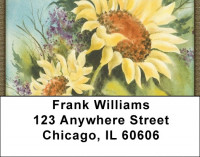 Watercolor Sunflowers Address Labels | LBZNAT-30