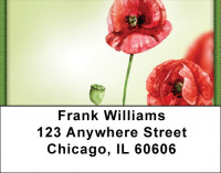 Watercolor Poppy Address Labels | LBZNAT-32